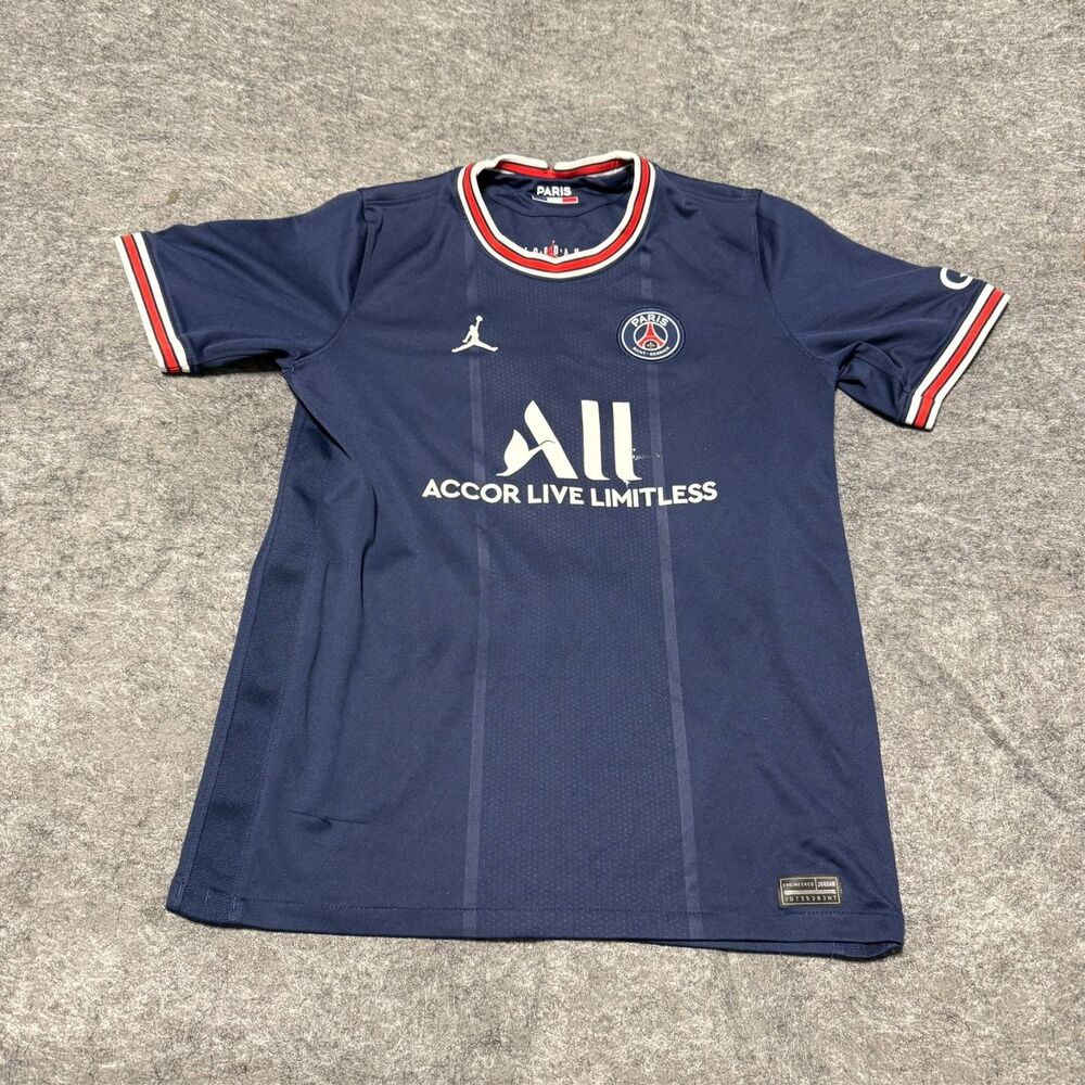 Nike Jordan Boys XL Paris Saint-Germain PSG Mesi #30 Home Soccer Jersey 2021-22